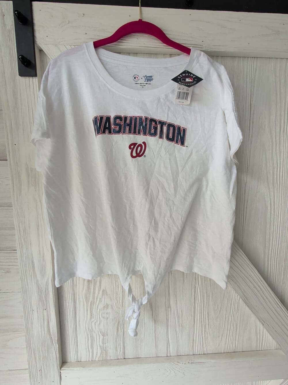 Campus Lifestyle Washington Nationals MLB Tie-Front T-Shirt Size XL (b2-10)